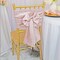 10 Pieces Blush Pink or Rose Gold Crushed Taffeta Chair Wraps 9.5"x108" Elegant Bands